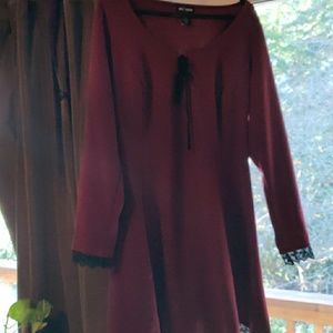 Hot Topic Burgundy corset dress